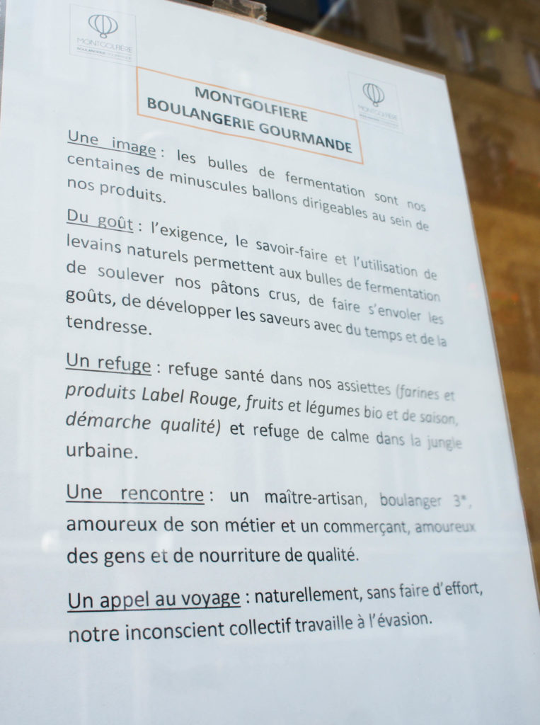 Le manifeste de la Boulangerie Montgolfière.